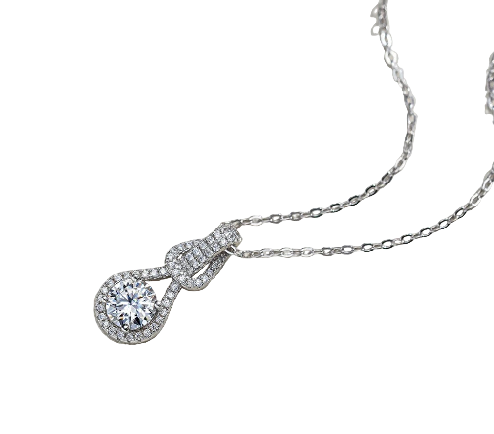 Moissanite Teardrop Necklace