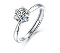 Moissanite Adjustable Ring