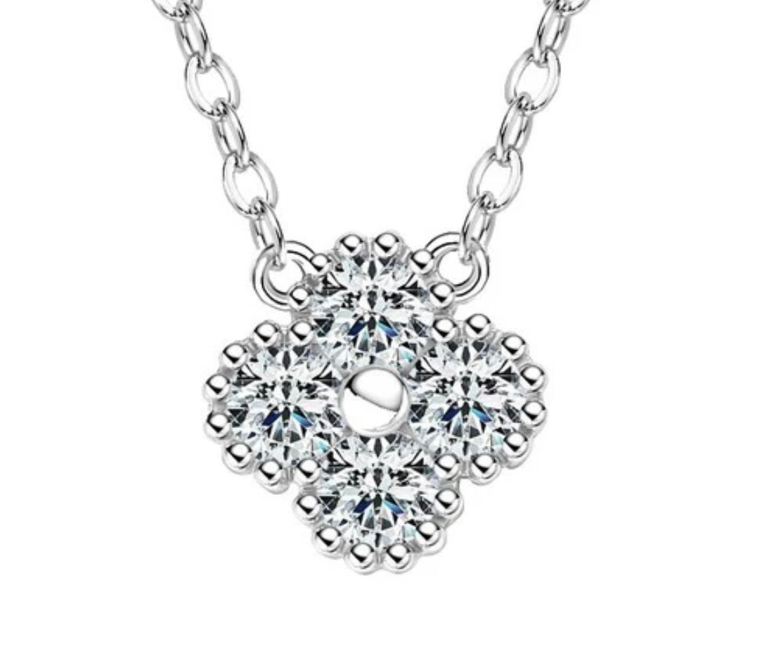 Moissanite Clover Necklace