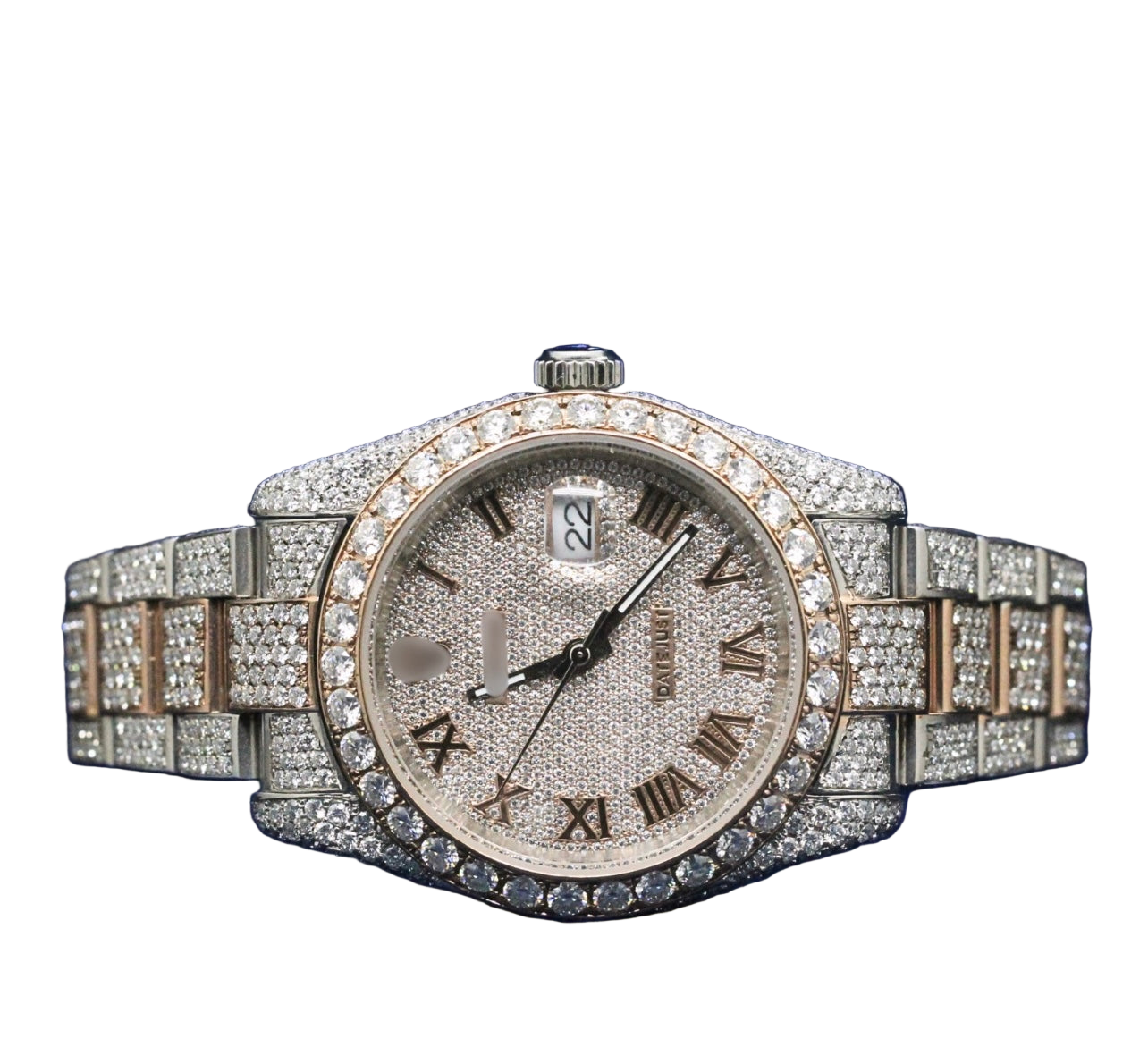 14K/18K Moissanite Rolex Inspire Frosted Rose Monarch