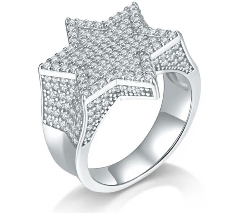 Moissanite Star Ring